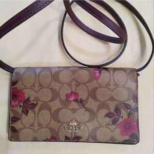 Coach Floral Hayden Foldover Clutch Crossbody